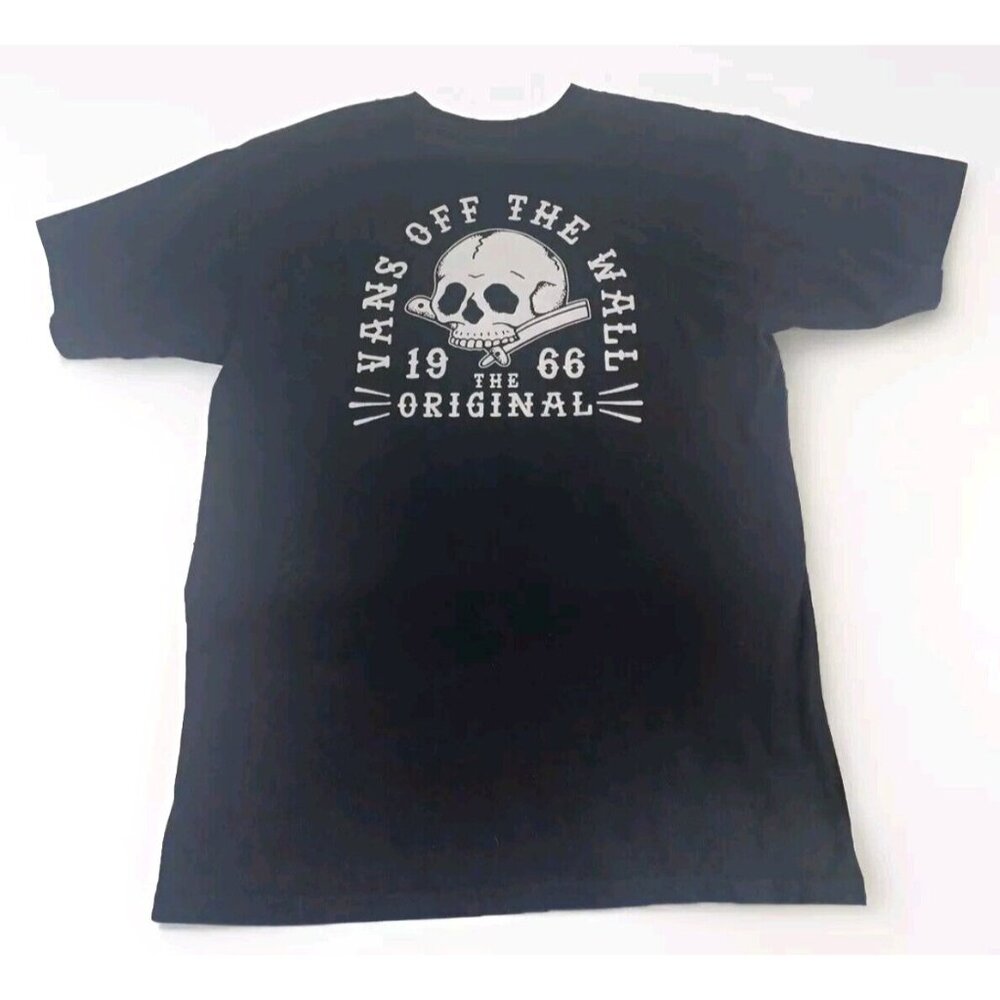 Vans off The Wall T-shirt Classic 1966 Black Skull & Switchblade Size Medium